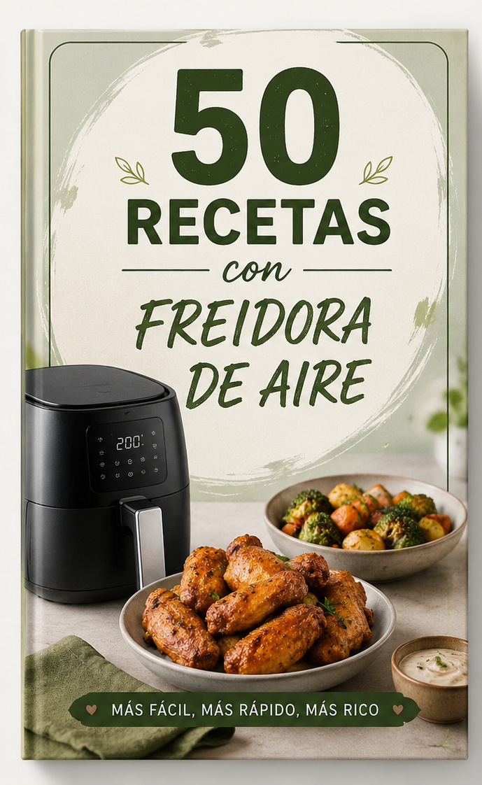50 Recetas con Freidora de Aire – Guía PDF de cocina rápida y sabrosa